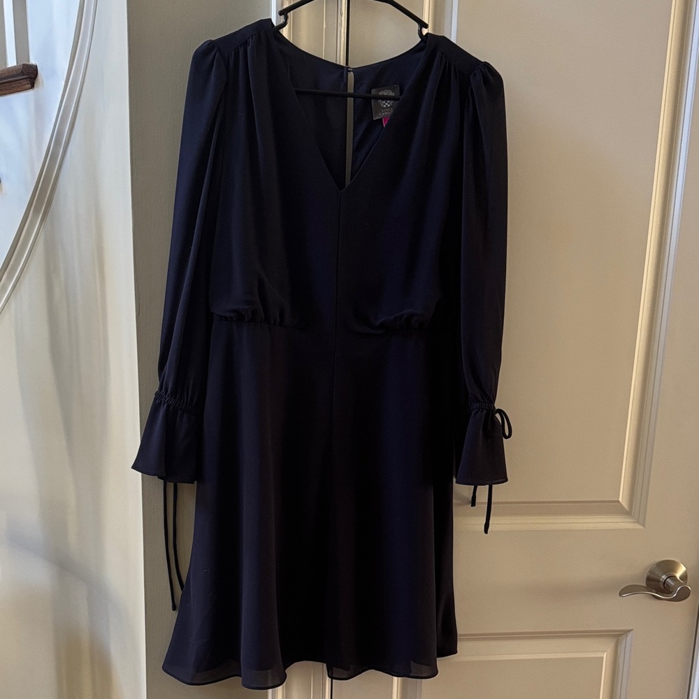 Vince Camuto Midnight Blue Long Sleeve Dress